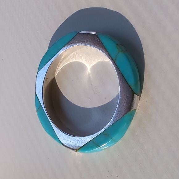 Turquoise 925 Sterling Silver Ring - Picture 12 of 14
